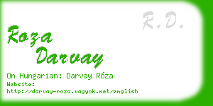 roza darvay business card